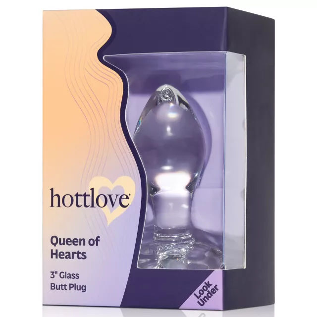 Queen of Hearts Glass Butt Plug - Hott Love at Spencer's