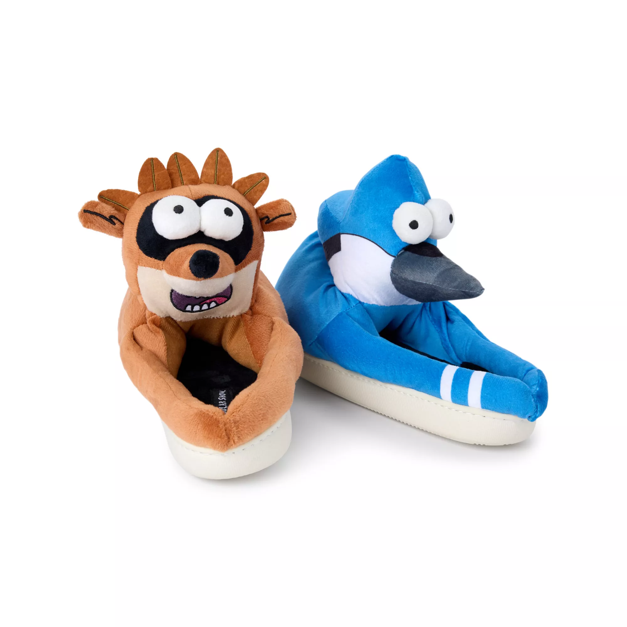 Regular Show Mordecai and Rigby Plush Slippers at Spencer's