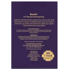 Hott Love Buzzin' Silicone Vibrating Butt Plug at Spencer's