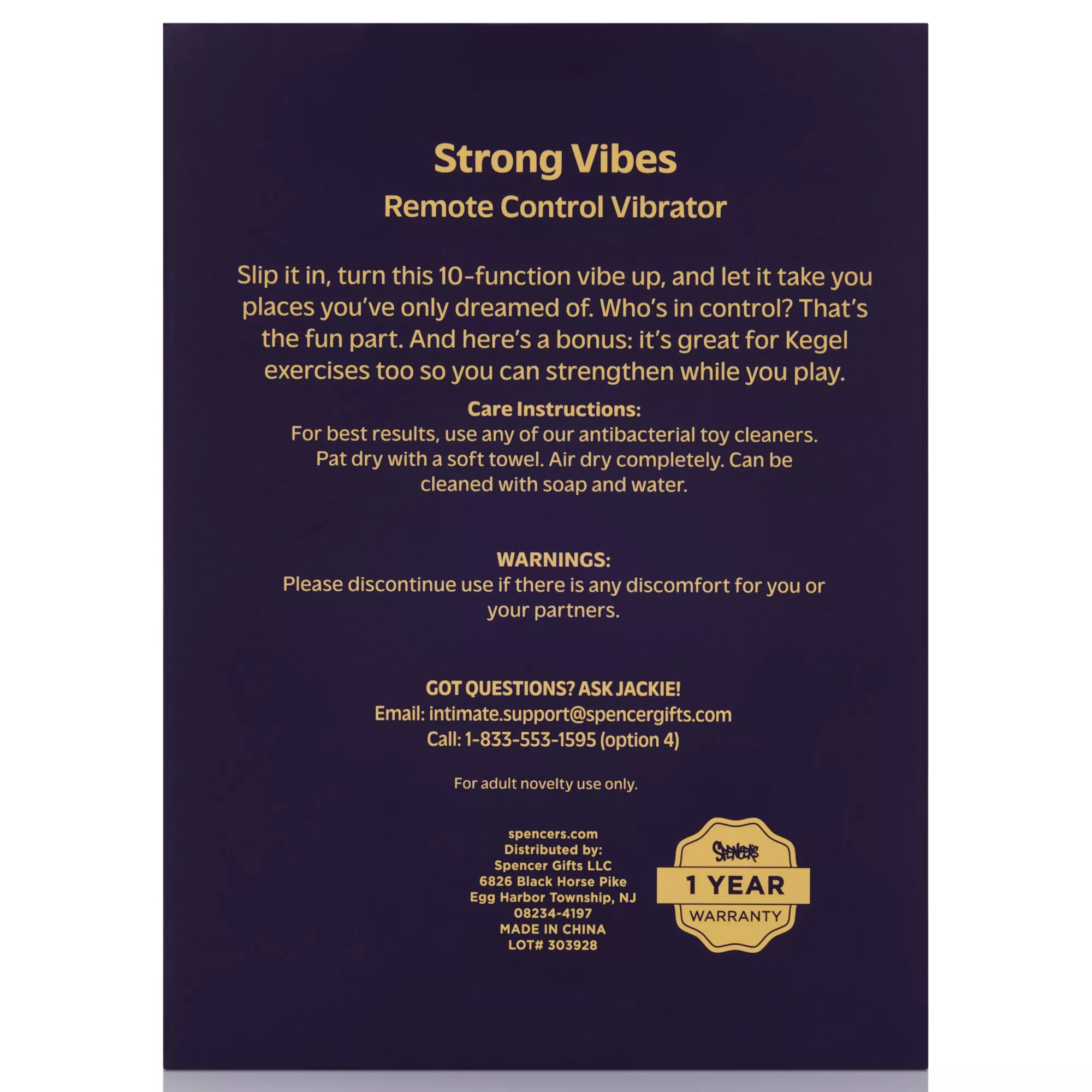 Hott Love Extreme Strong Vibes Remote Control Vibrator at Spencer's