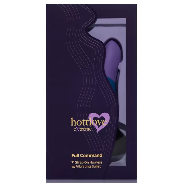 Full Command 7 Inch Strap On Harness with Bullet Vibrator - Hott Love Extreme at Spencer's