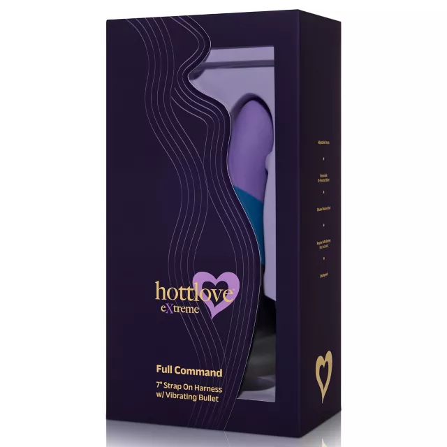 Full Command 7 Inch Strap On Harness with Bullet Vibrator - Hott Love Extreme at Spencer's
