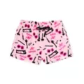 Art Was Here Pink Plush Lounge Shorts - Terrifier at Spencer's