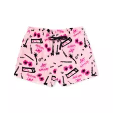 Art Was Here Pink Plush Lounge Shorts - Terrifier at Spencer's