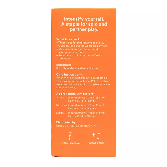 Multi-Pack Hello Cake Cock Rings - 3 Pack at Spencer's