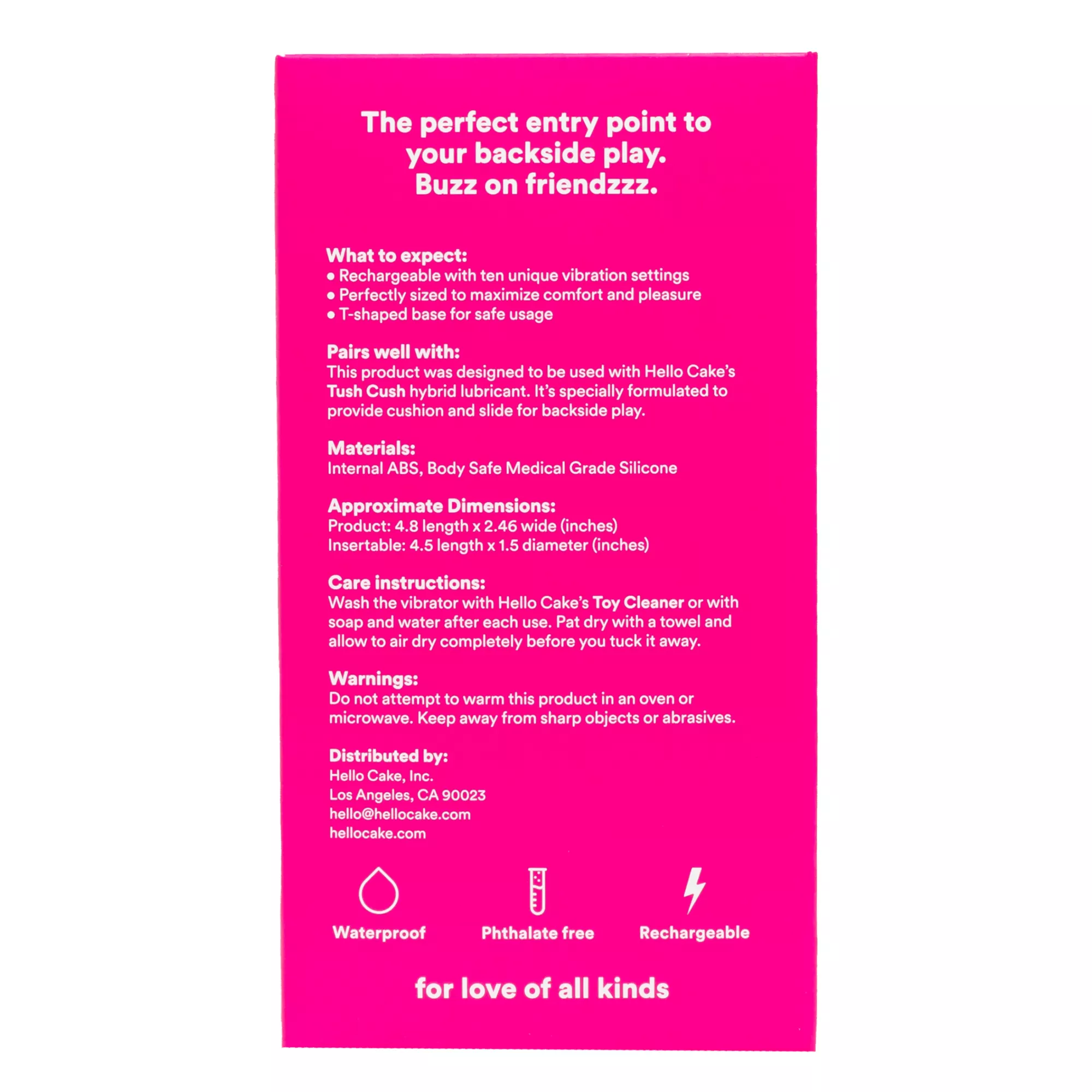 Hello Cake Buzzy Butt Vibrating Butt Plug - 4.8 Inch at Spencer's