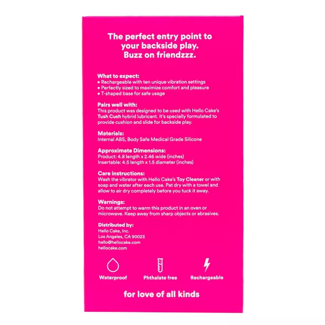 Hello Cake Buzzy Butt Vibrating Butt Plug - 4.8 Inch at Spencer's