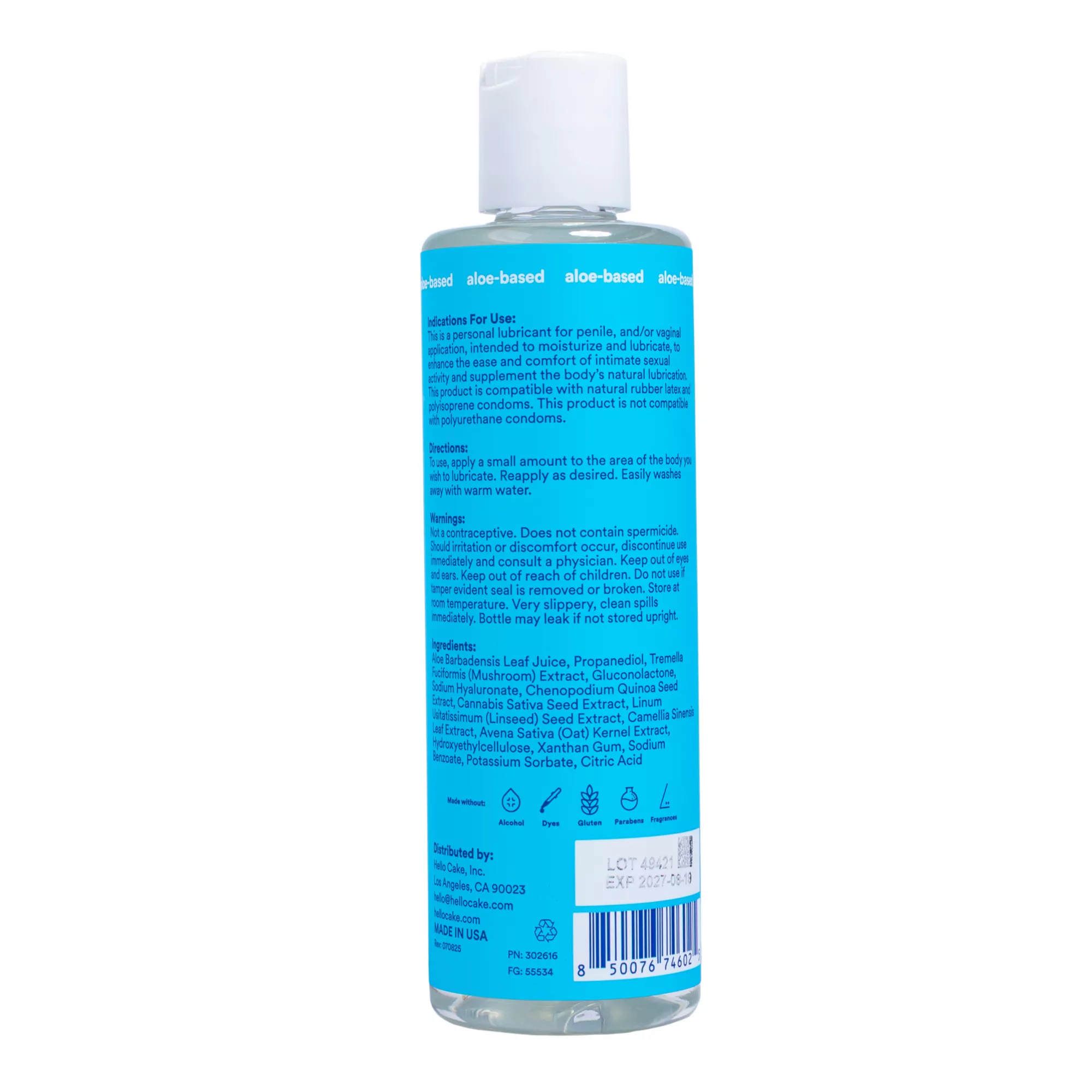 Hello Cake pH-Balanced Everyday Lubricant - 8 oz.