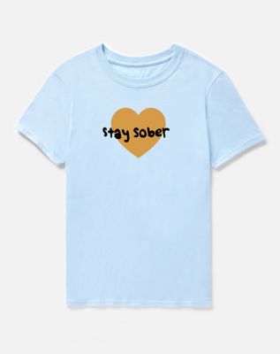 Stay Sober Heart T Shirt