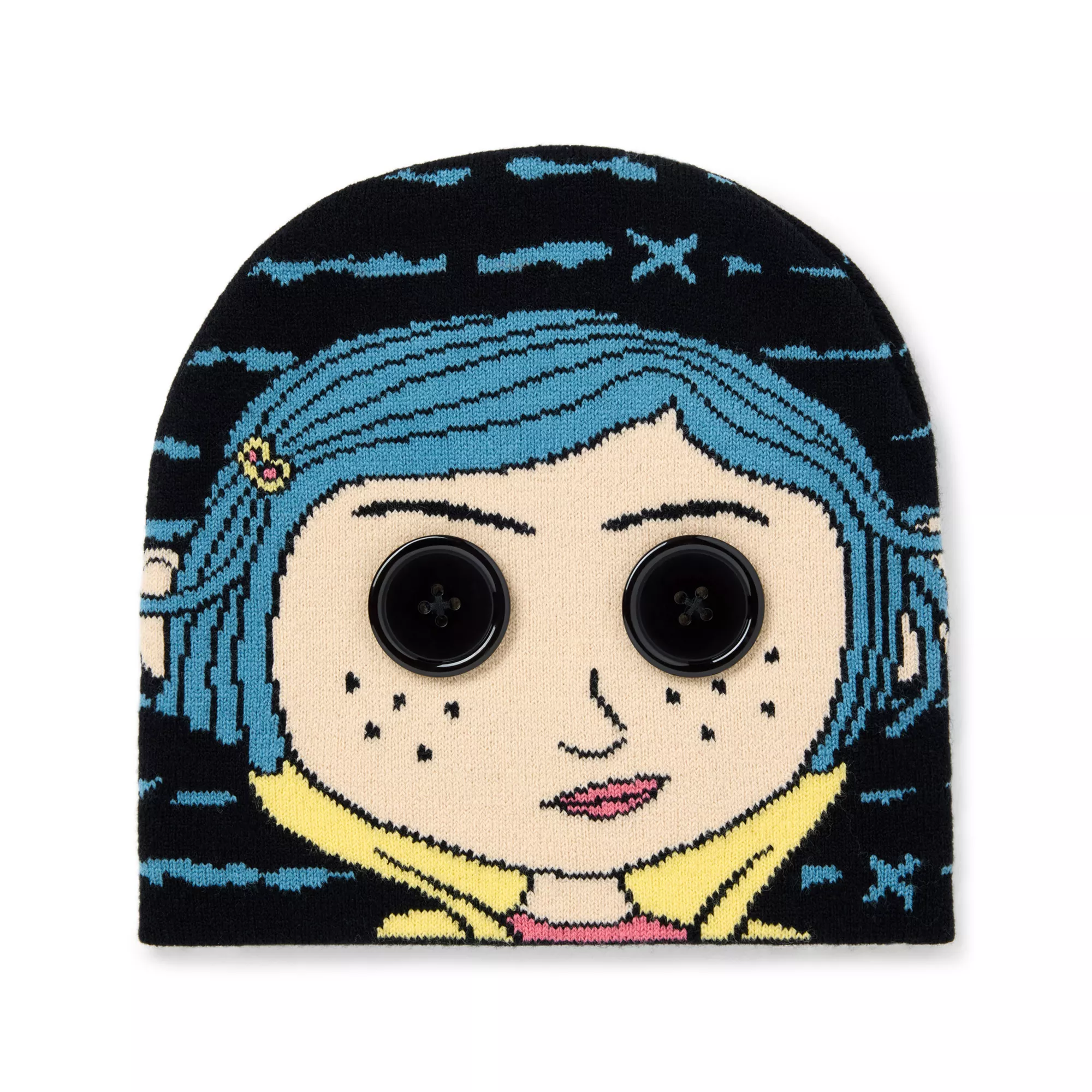 Coraline Button Eyes Beanie Hat at Spencer's
