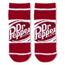 Dr. Pepper Fuzzy Ankle Socks - 3 Pack at Spencer's