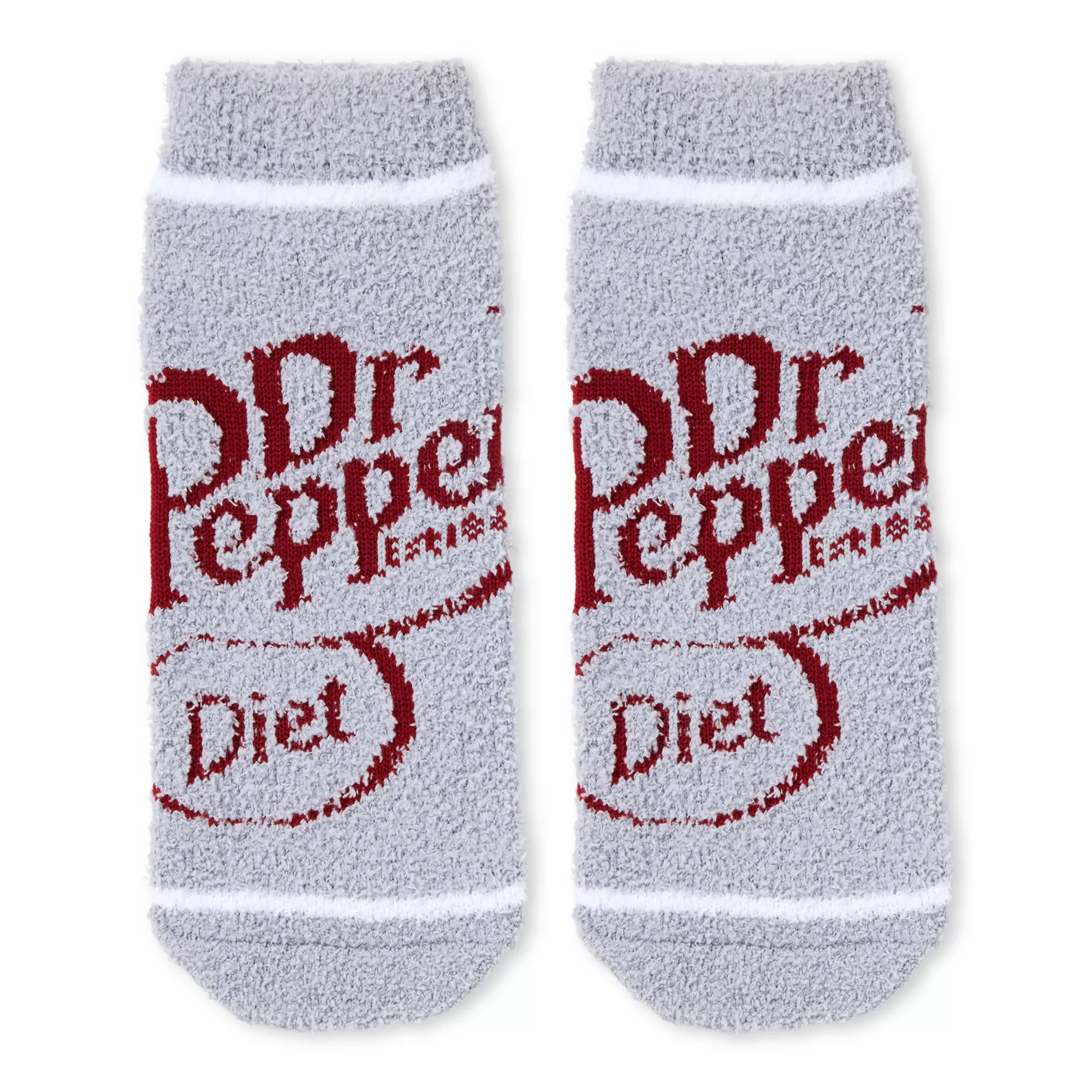 Dr. Pepper Fuzzy Ankle Socks - 3 Pack at Spencer's