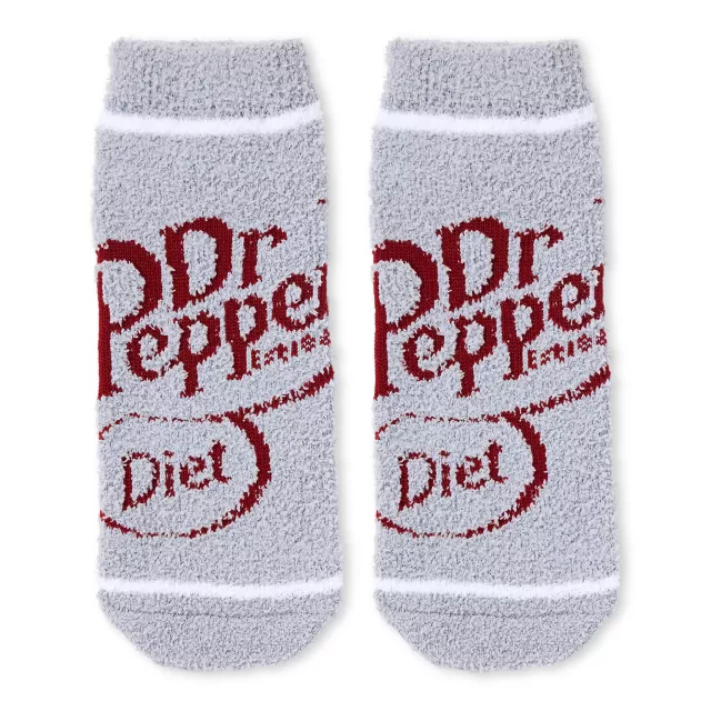 Dr. Pepper Fuzzy Ankle Socks - 3 Pack at Spencer's