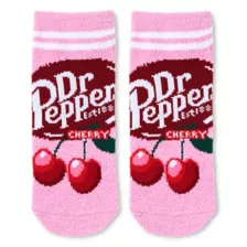 Dr. Pepper Fuzzy Ankle Socks - 3 Pack at Spencer's