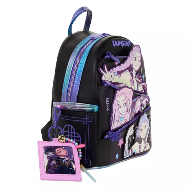 Loungefly KPop Demon Hunters Huntr/x Mini Backpack with ID Badge at Spencer's