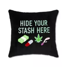 Hide Your Stash Pocket Pillow at Spencer's