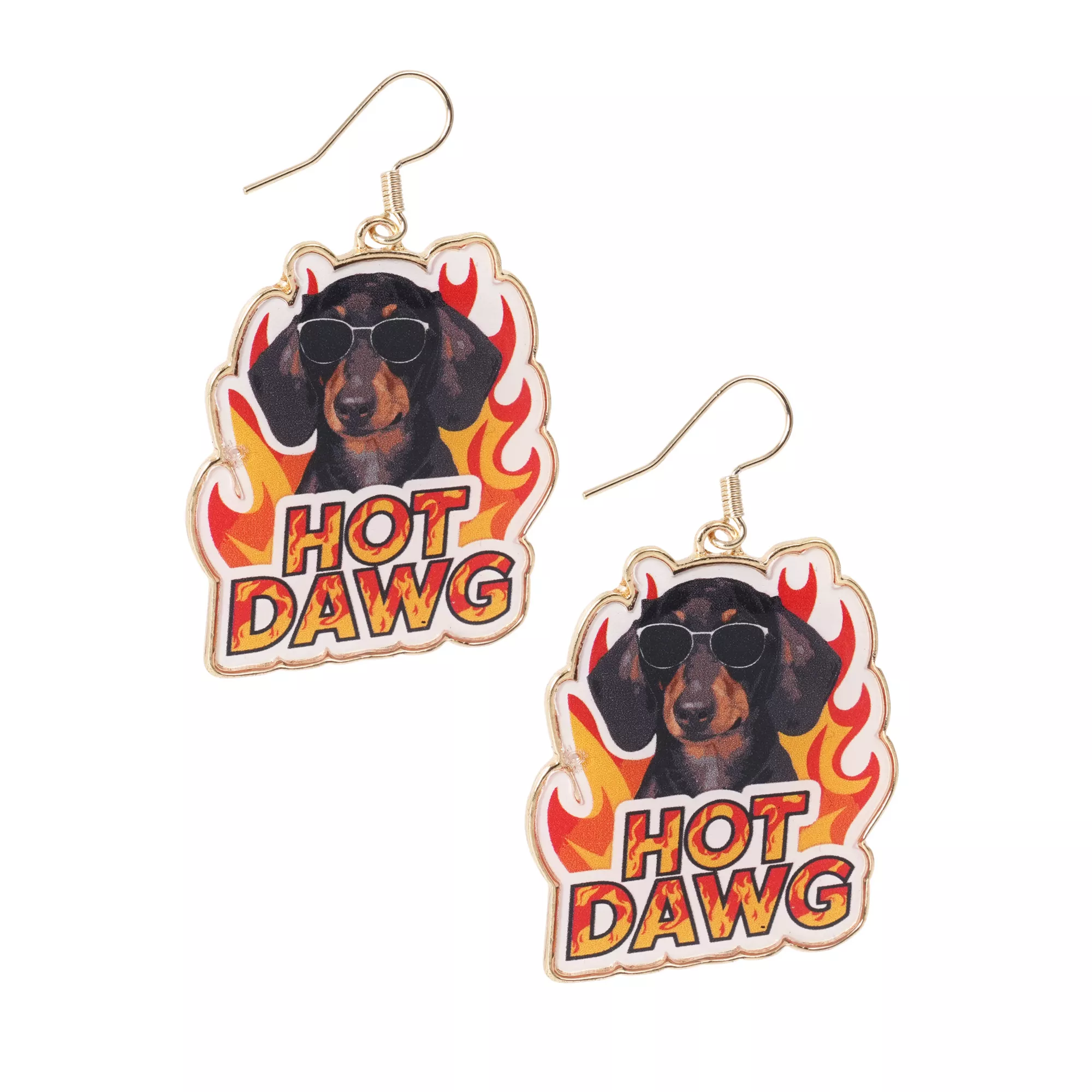 Hot Dawg Dangle Earrings - 18 Gauge