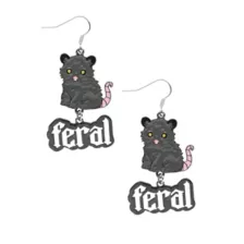 Feral Possum Dangle Earrings - 18 Gauge at Spencer's