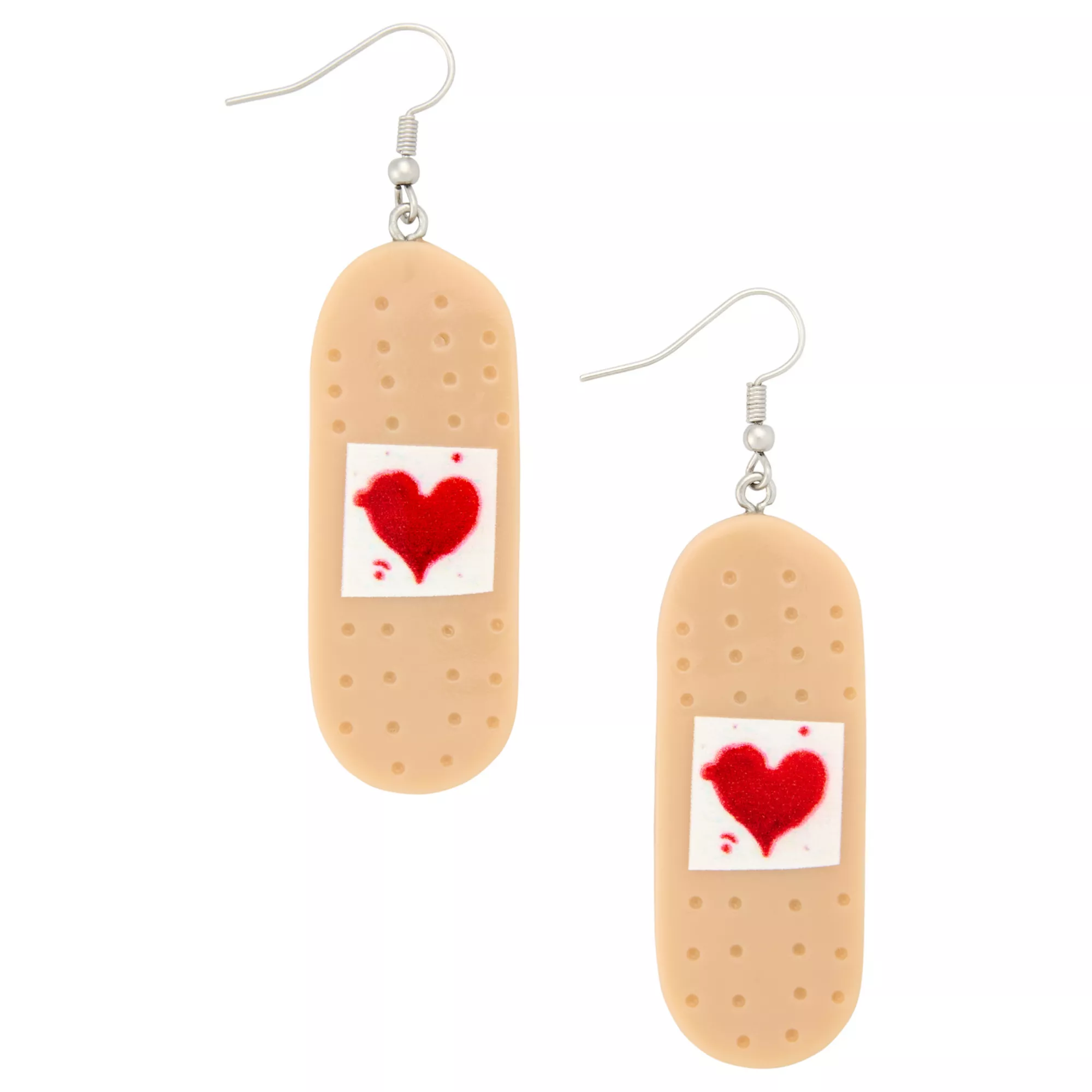 Heart Bandage Dangle Earrings
