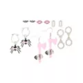 Multi-Pack CZ Assorted Spider Axe Cuffs Stud and Dangle Earrings - 6 Pair at Spencer's