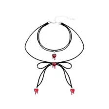 Drip Heart Rope 3-Row Choker Necklace at Spencer's