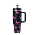 Velociraptor Print Travel Tumbler with Straw and Charm - 40 oz. at Spencer's