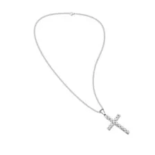 Silver-Tone Chain Link Cross Necklace at Spencer's