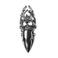 Flaming Skull Drip Silver-Tone Finger Armor at Spencer's