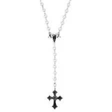 Gothic Ram Head Rosary Necklace at Spencer's
