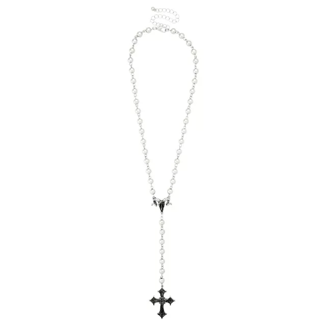 Gothic Ram Head Rosary Necklace at Spencer's