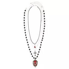 Multi-Pack Bat Cross and Dagger Chain Necklaces - 3 Pack at Spencer's