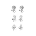Multi-Pack Cluster CZ and Ball End Stud Earrings 3 Pair - 20 Gauge at Spencer's