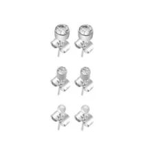 Multi-Pack Round CZ Basic Stud Earrings 3 Pair - 20 Gauge at Spencer's