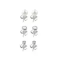 Multi-Pack CZ Pearl-Effect and Opal-Effect Stud Earrings 3 Pair - 20 Gauge at Spencer's