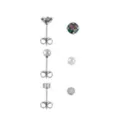 Multi-Pack Black CZ and Classic End Stud Earrings 3 Pair - 20 Gauge at Spencer's