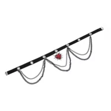 Red Heart Dagger Draped Chain Choker Necklace at Spencer's