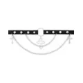 Cross Spike Draped Double Chain Choker Necklace at Spencer's