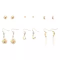 Multi-Pack Celestial Crystal-Effect Gold-Tone Earrings - 6 Pair at Spencer's