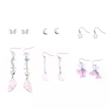 Multi-Pack Celestial Fairycore Silver-Tone Earrings - 6 Pack at Spencer's