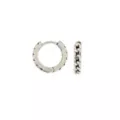Figaro Link Silver-Tone Huggie Hoop Earrings - 18 Gauge at Spencer's