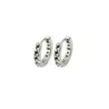 Figaro Link Silver-Tone Huggie Hoop Earrings - 18 Gauge at Spencer's