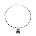 Black and Red Bondage Bear Necklace at Spencer's