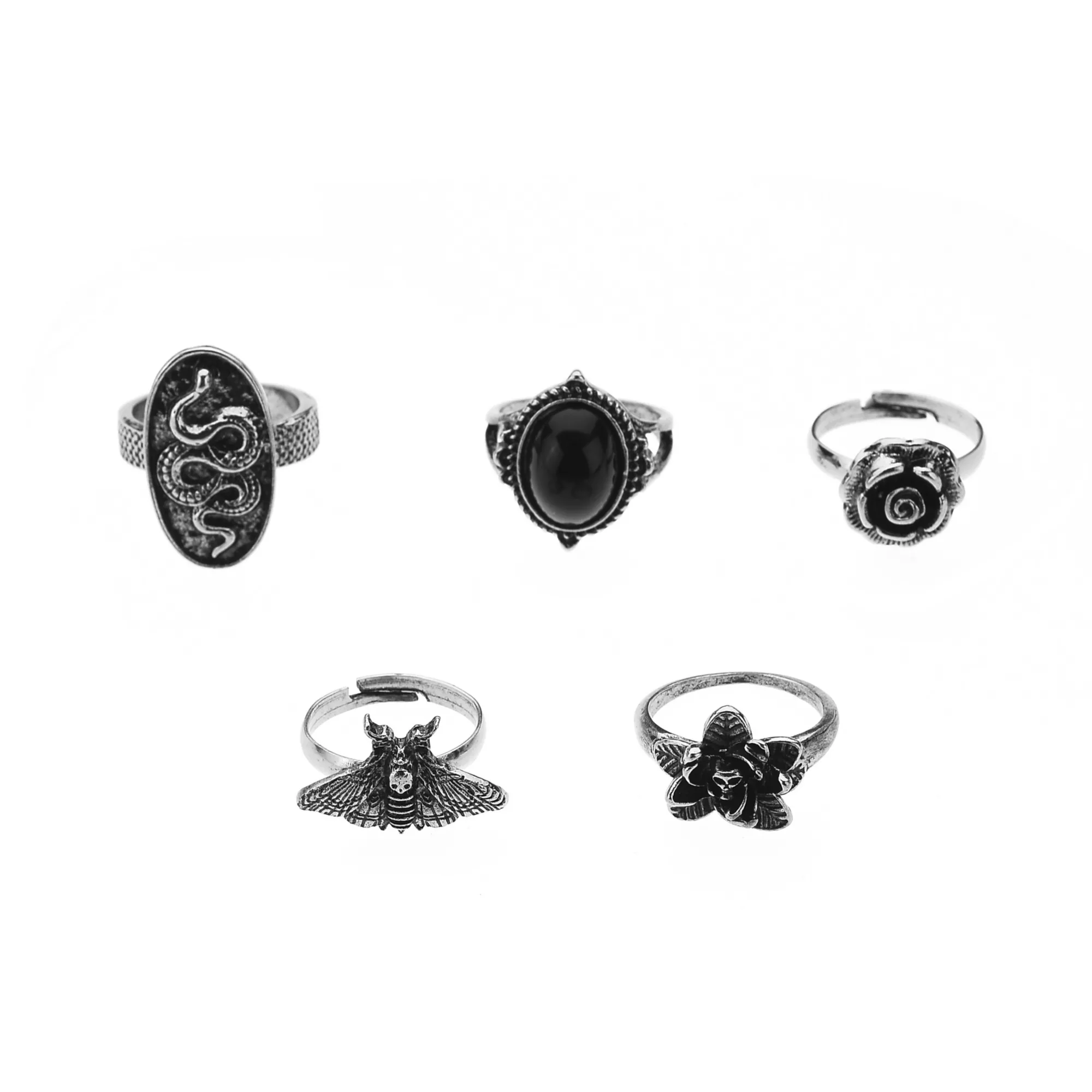 Dark Magic Ring Set - 5 Pack