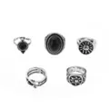 Dark Celestial Ring Set - 5 Pack at Spencer's