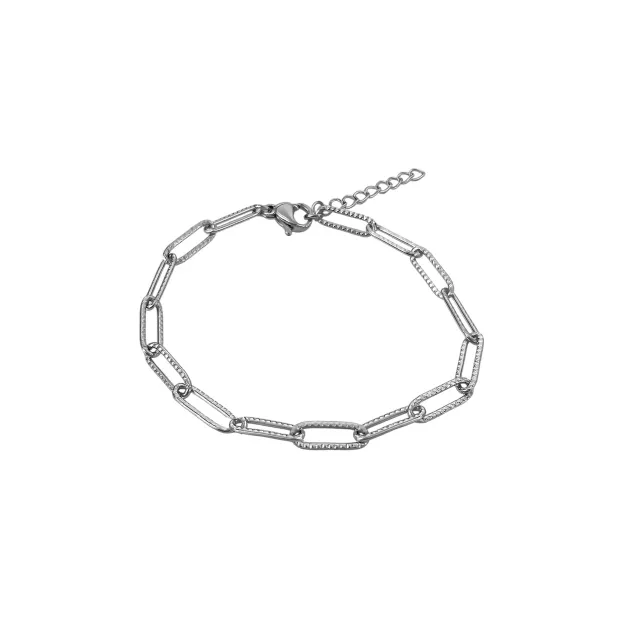 Silver-Tone Paper Clip Chain Bracelet at Spencer's