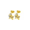 CZ Gold-Tone Butterfly Dangle Stud Earrings - 20 Gauge at Spencer's
