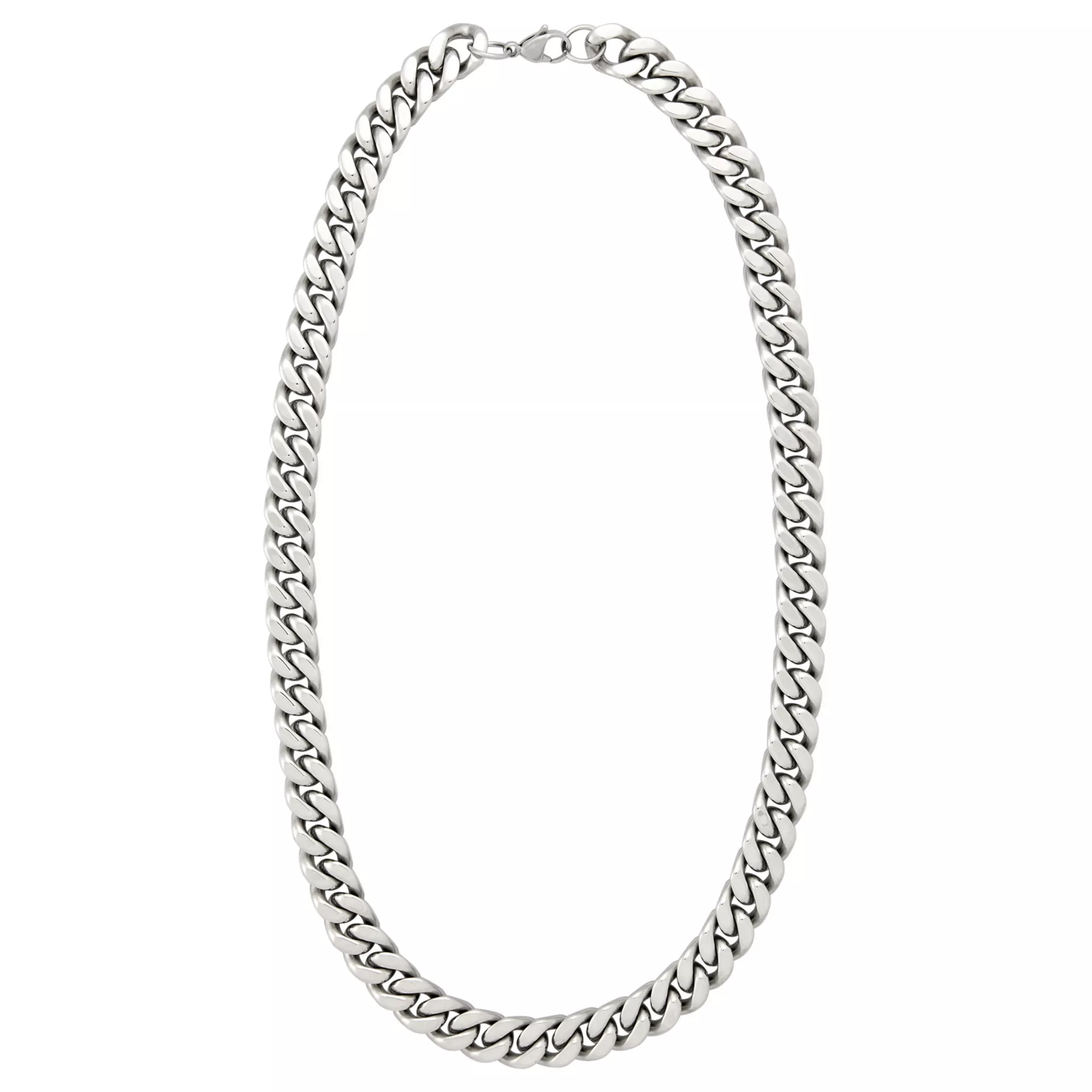 Silver-Tone Large Curb Chain Necklace