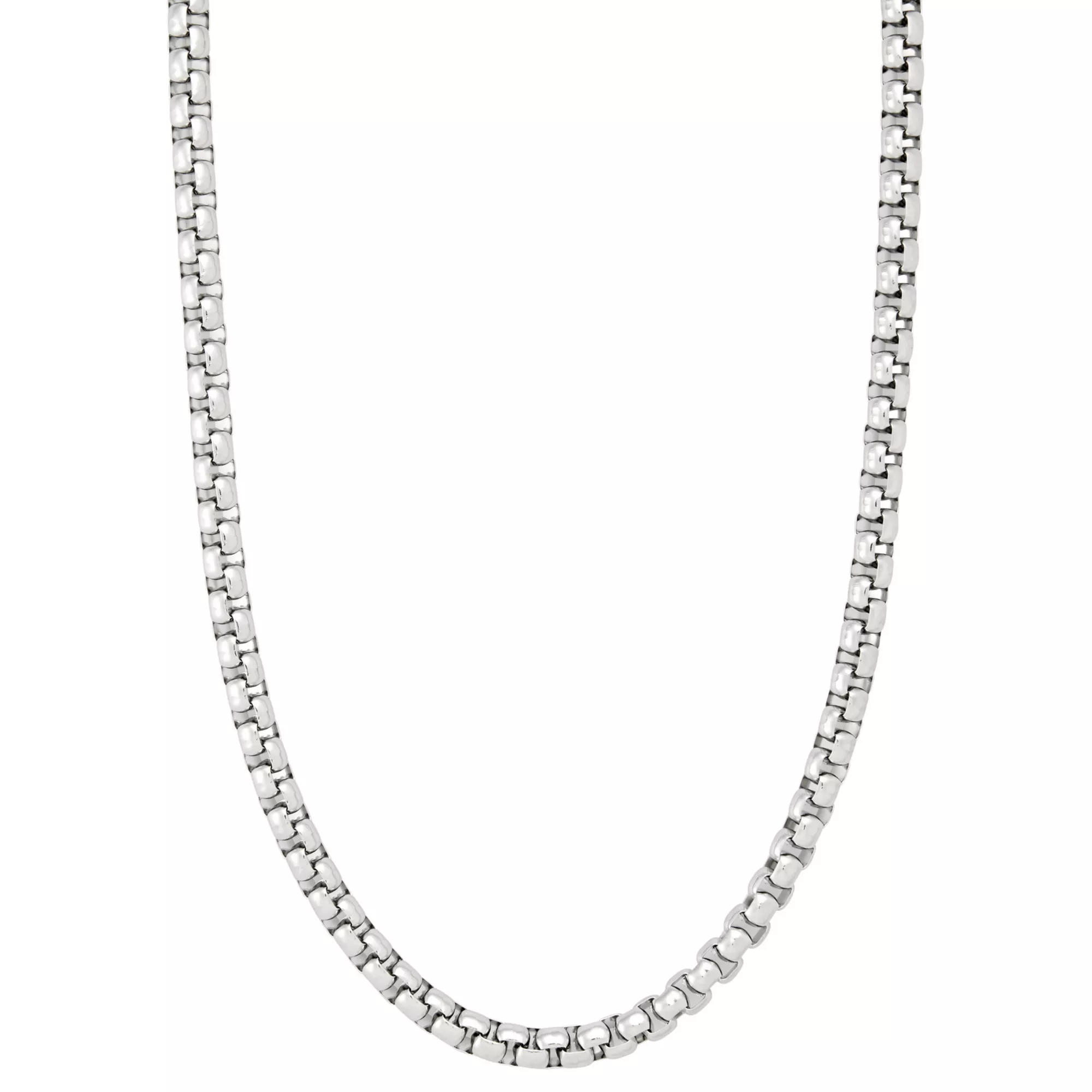 Small Silver-Tone Box Chain Necklace