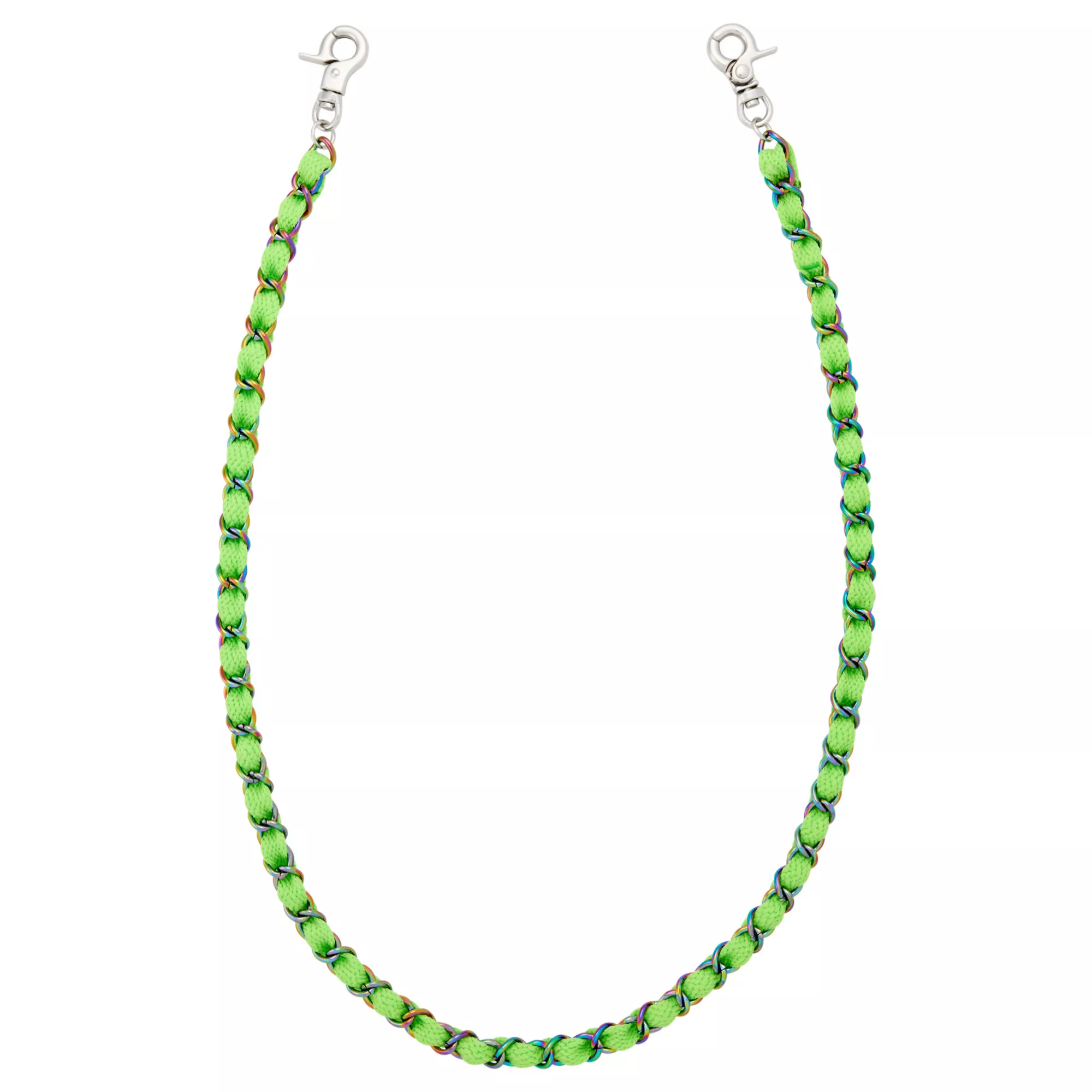 Green Woven Wallet Chain