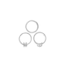 Multi-Pack Spider and Butterfly Hinged Septum Rings 3 Pack - 16 Gauge at Spencer's